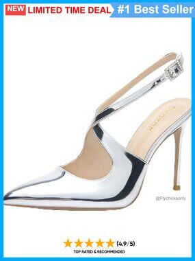 Slingback 4" High Heels Pointed Toe Stiletto Pumps Patent Leather